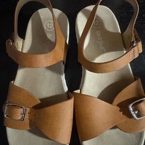 Cat & Jack Tan Buckle Sandals